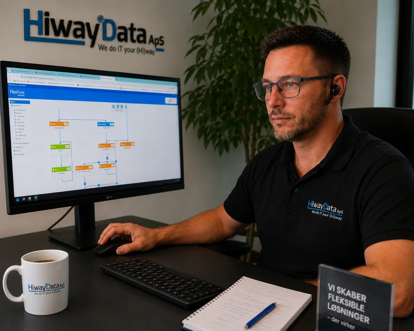 Nils fra Hiway Data arbejder med Flexfone telefoni- og kundeserviceløsninger