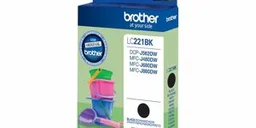 Brother LC 221BK Sort 260 sider Blæk