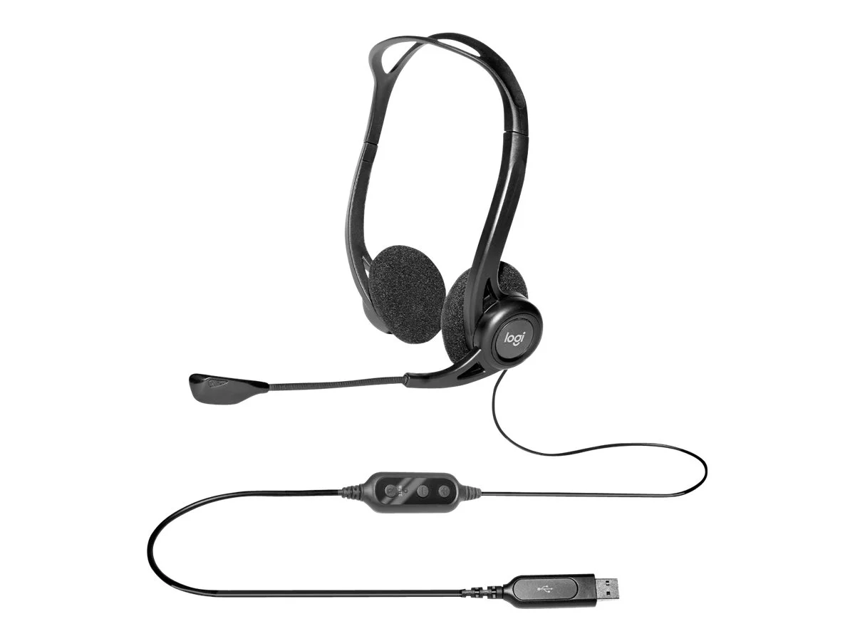 Logitech PC Headset 960 USB Kablet Høretelefoner