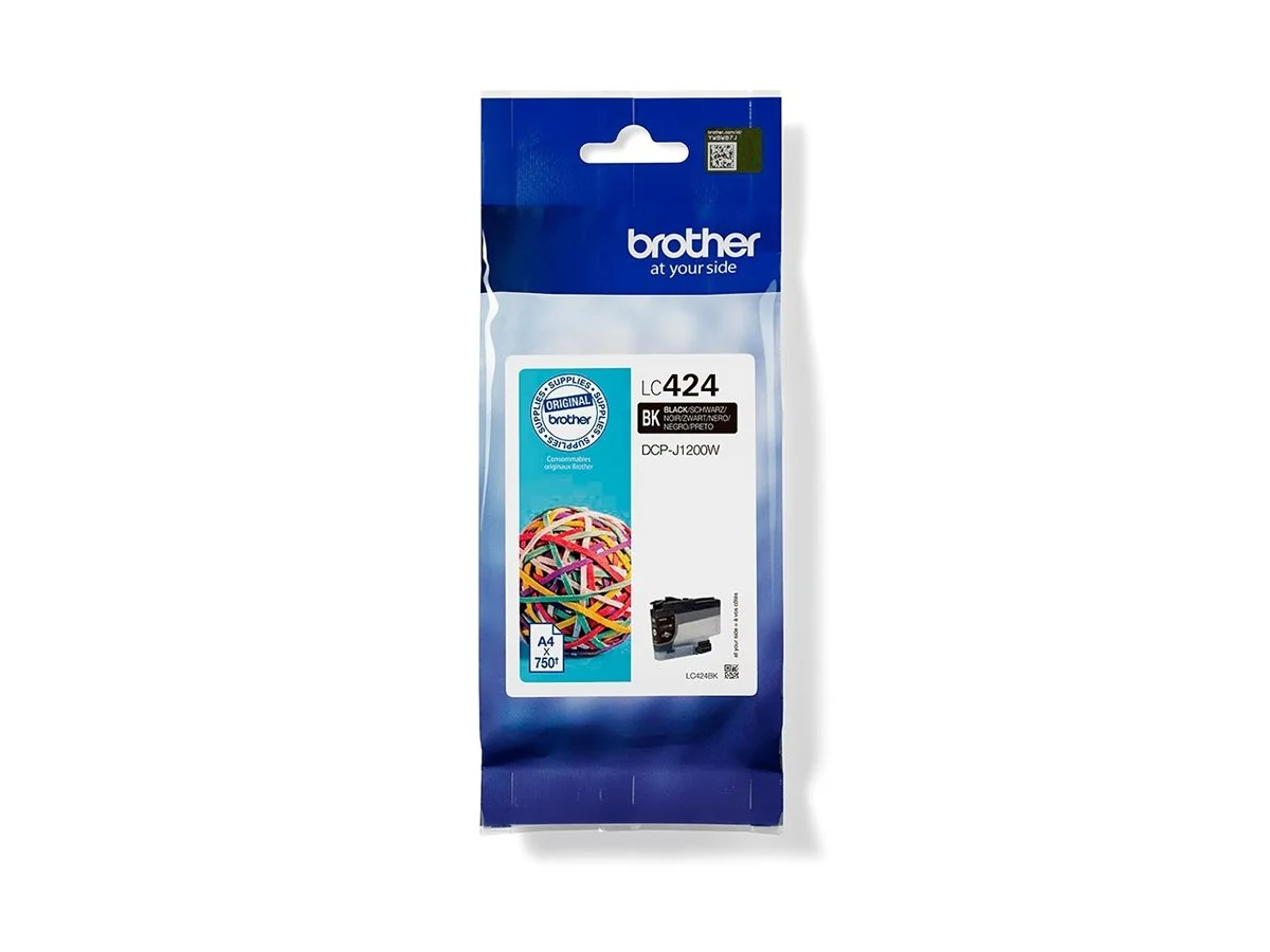 Brother LC 424BK Sort 750 sider Blæk