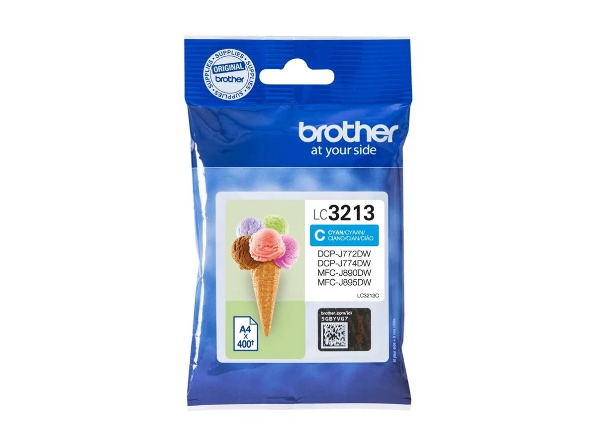 Brother LC 3213C Cyan 400 sider Blæk
