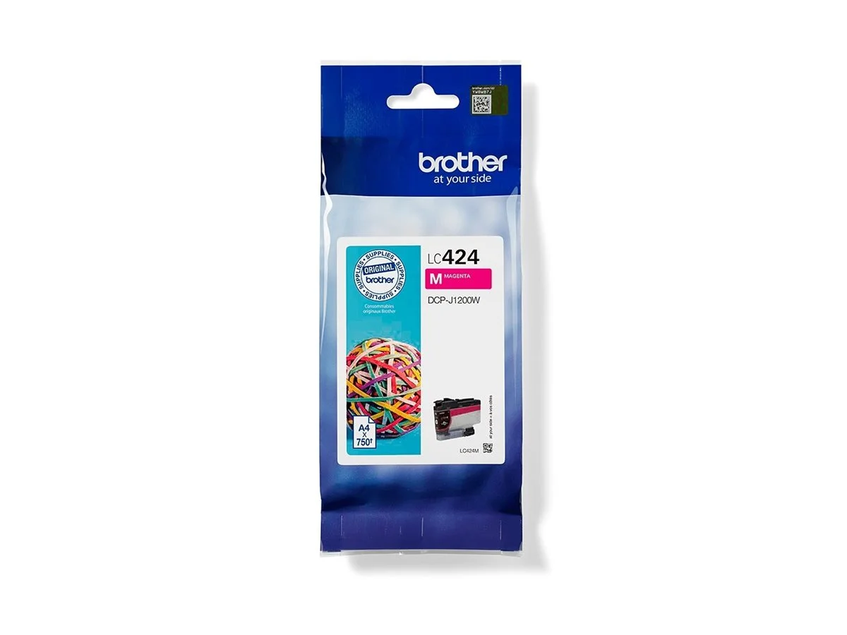 Brother LC 424M Magenta 750 sider Blæk