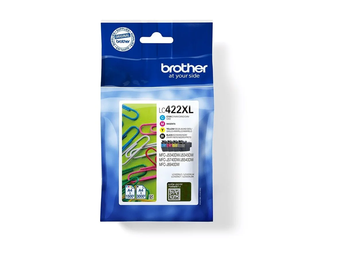 Brother LC 422XL Sort Gul Cyan Magenta