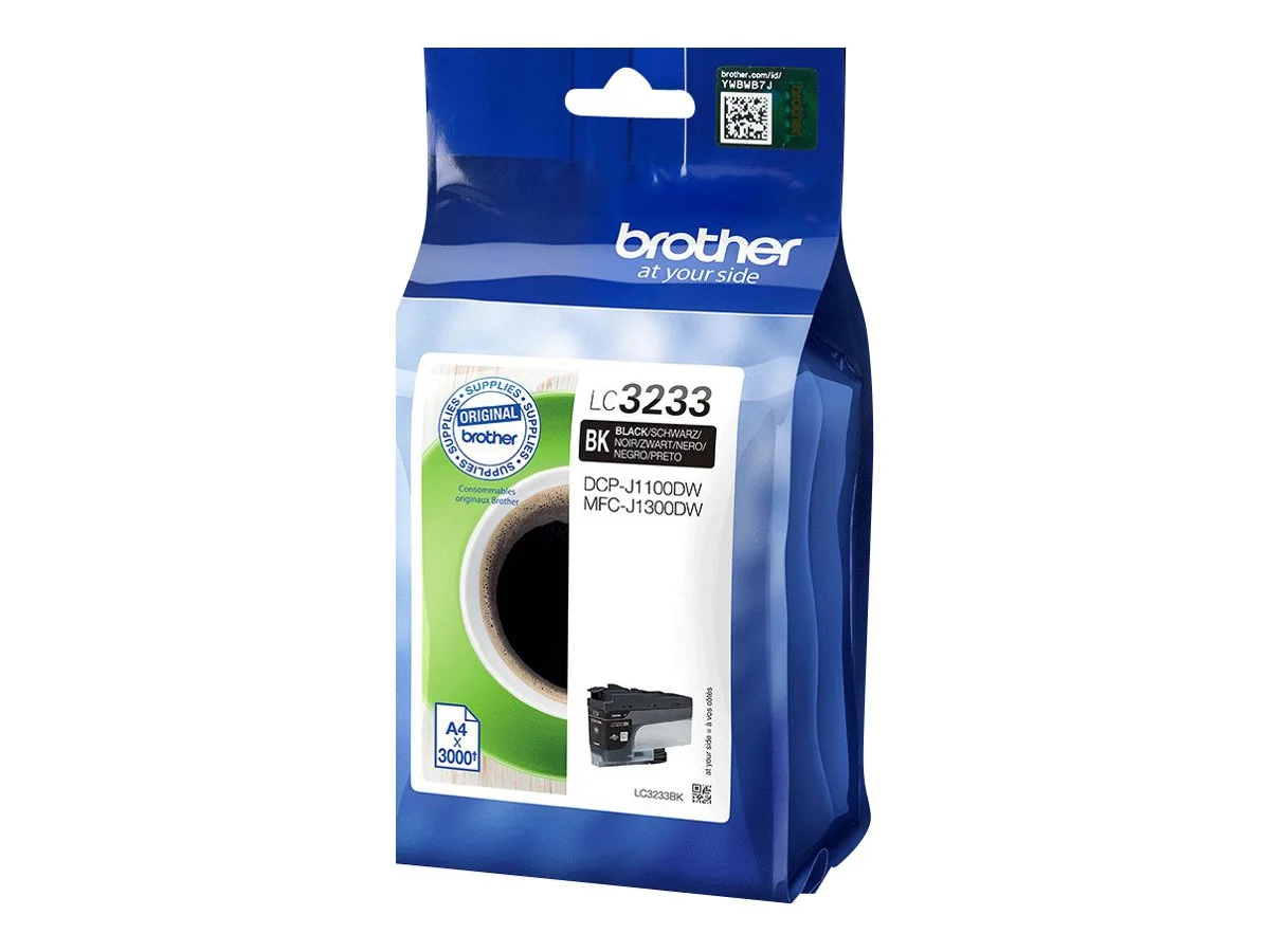 Brother LC 3233BK Sort 3000 sider Blæk