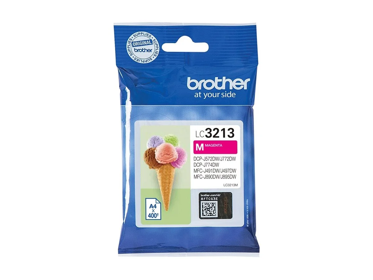 Brother LC 3213M Magenta 400 sider Blæk