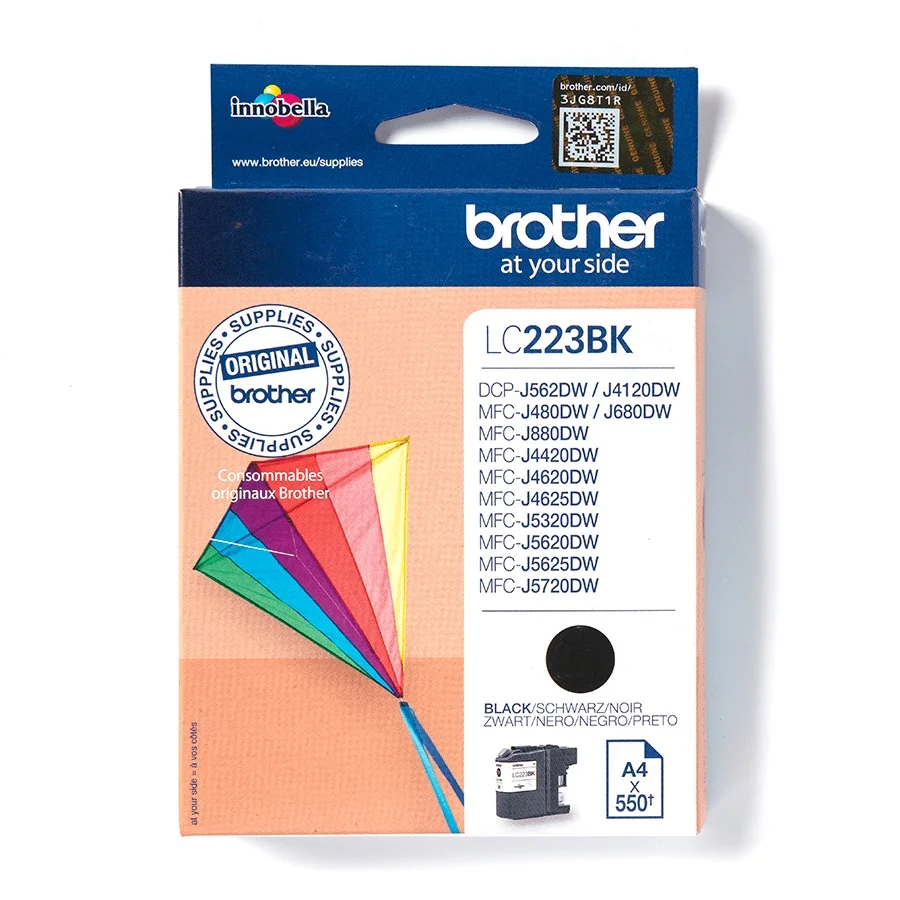 Brother LC 223BK Sort 550 sider Blæk