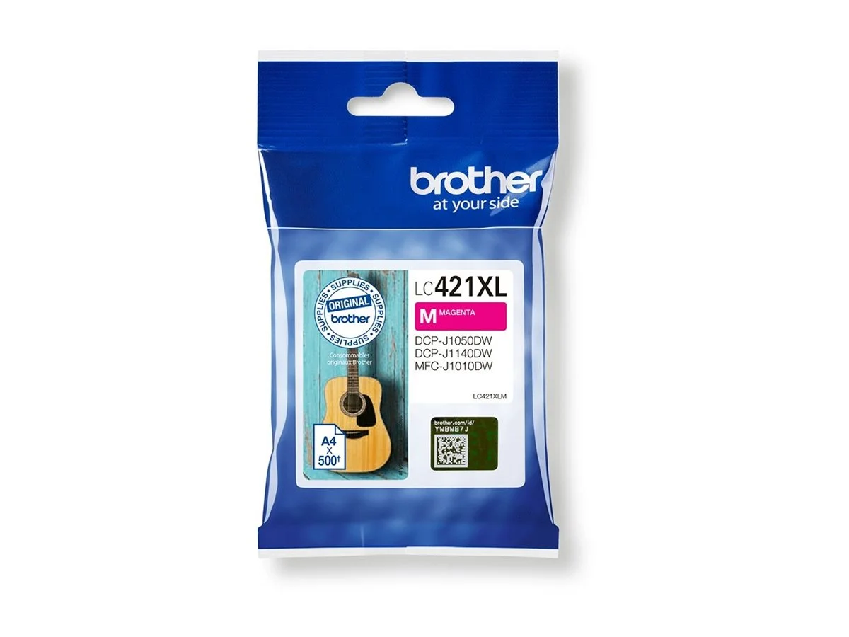 Brother LC 421XLM Magenta 500 sider Blæk