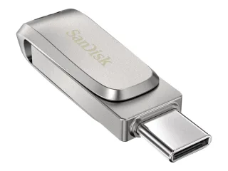 SanDisk Ultra Dual Drive Luxe 64GB USB 3.2 Gen 1 / USB-C USB stick Sølv
