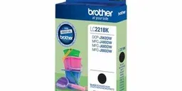Brother LC 221BK Sort 260 sider Blæk
