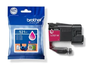 Brother LC521M Magenta 500 sider Blæk