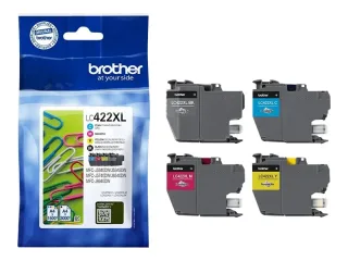 Brother LC 422XL Sort Gul Cyan Magenta