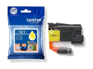 Brother LC521Y Gul 500 sider Blæk