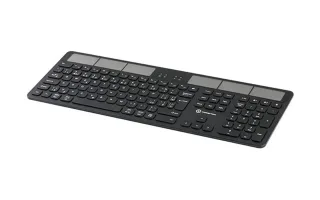 Powerton SolarSlim trådløst solcelle-tastatur – US-layout