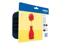 Brother LC 121 Value Pack Sort Gul Cyan Magenta 300 sider Blæk