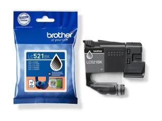 Brother LC521BK Sort 500 sider Blæk